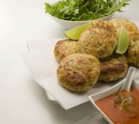 Thai Chicken Fritters with Sweet Chilli & Ginger Sauce