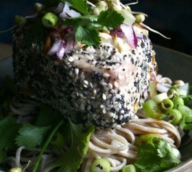 Poppy and Sesame Seed Tuna with Soba Noodles