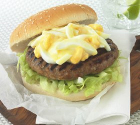 American Turkey Burger with Egg, Lettuce and Mayonnaise