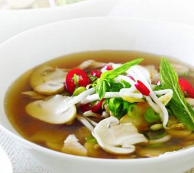 Hot & Sour Mushroom & Chicken Soup