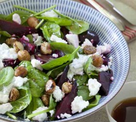Beetroot and macadamia salad
