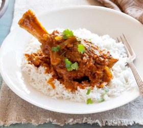 Slow-cooked Indian Lamb Shanks