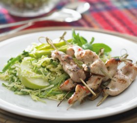 Marinated Chicken and Green Slaw