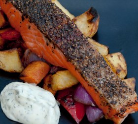 Crispy Skin Ocean Trout with Herb Mayonnaise