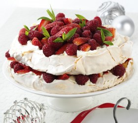 Aussie Pavlova Layer Cake with Red Berries