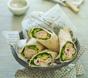 Pear and Smoked Chicken Wraps