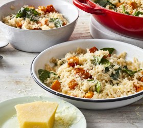 Roast Pumpkin and Spinach Risotto