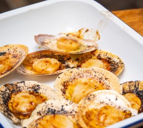 Scallops with Street BBQ Chinese Butter Scallops with Street BBQ Chinese Butter