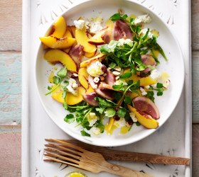 Smoked Duck and Peach Salad