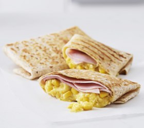 Creamed Corn and Ham Toasted Wraps