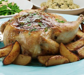 Tracy's Upside Down Chicken with Lemon and Thyme Quinoa