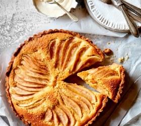 Golden Pear Frangipane Tart with Quick Pastry
