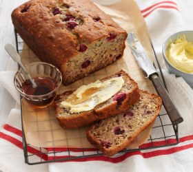 Banana, Raspberry & Coconut Bread