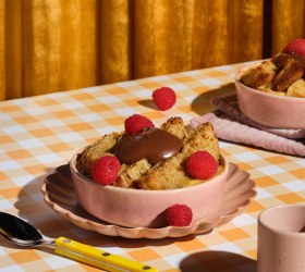 Crumpet Bread and Butter Pudding with Nutella®