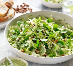 Fennel, Apple and Cabbage Slaw with Green Mayonnaise