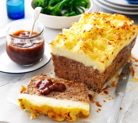 Meatloaf with Cheesy Mashed Potato Topping