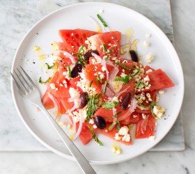 Easy Watermelon Salad with Feta and Mint