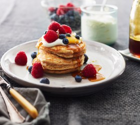 Wholemeal Peanut Butter Chia Pancakes