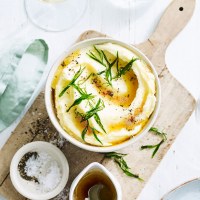 Potato, Pear and Parsnip Mash with Burnt Maple Butter and Tarragon