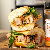 Air Fryer Crispy Pork Belly Banh Mi