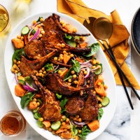 Air Fryer Tandoori Lamb Cutlet Salad