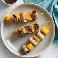 Mango pancake skewers with Nutella