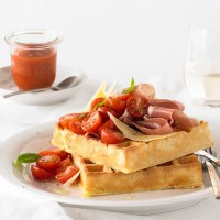 Zucchini, Prosciutto and Parmesan Waffle
