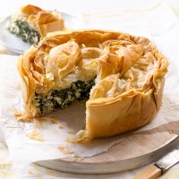 Cheese and Greens Filo Pie