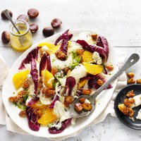 Candied Chestnut, Blue Cheese and Fennel Salad