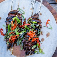 Grilled Luv-a-Duck Breast Skewers with Street BBQ Chinese Seasoning Grilled Luv-a-Duck Breast Skewers with Street BBQ Chinese Seasoning