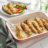 Stuffed Zucchini Parmesan Boats