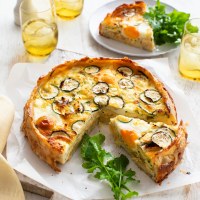 Goat’s Cheese And Zucchini Potato Crust Quiche