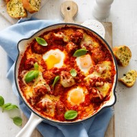 Italian Meatballs with Eggs