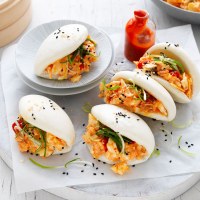 Kimchi and Cheese Egg Salad Baos