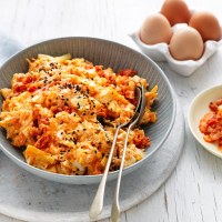 Spicy Kimchi and Cheese Egg Salad
