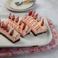 Neapolitan Cheesecake Slice