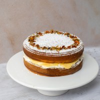Lemon and Rosewater Sugar-Free Sponge Cake