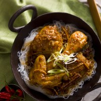 Asian Style Chicken Curry with Orange, Cinnamon, Star Anise and Sherry