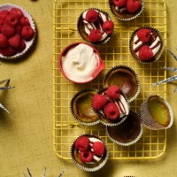 Mini Matcha Basque Cheesecakes with Nutella