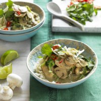 Mushroom and Chicken Green Curry