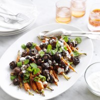 Maple Roasted Mushroom and Carrot Salad
