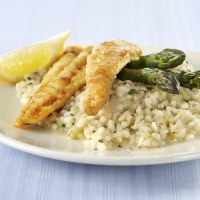 Lemon Risotto with Grilled Fish