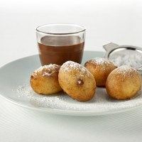 Orange and Ricotta Fritelle with Italian Hot Chocolate