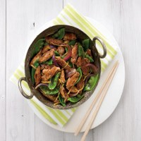 Stir Fry Quail with Ginger Snow Peas and Tamarind