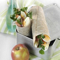 Egg, Smoked Trout and Rocket Wrap
