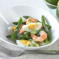Egg, Prawn and Asparagus Salad