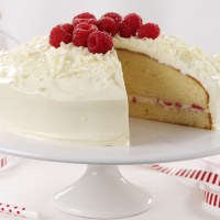 White Chocolate And Raspberry Cake