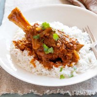 Slow-cooked Indian Lamb Shanks