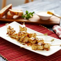 Barbecue Swordfish Skewers with Salmoriglio Butter