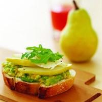 Pear, Avocado and Rocket Open Sandwiches